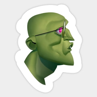 Green Head Sticker